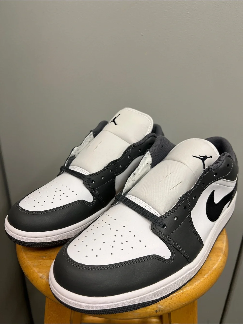 Nike Air Jordan Black and White Low-Top Sneakers Shoes Men’s 12